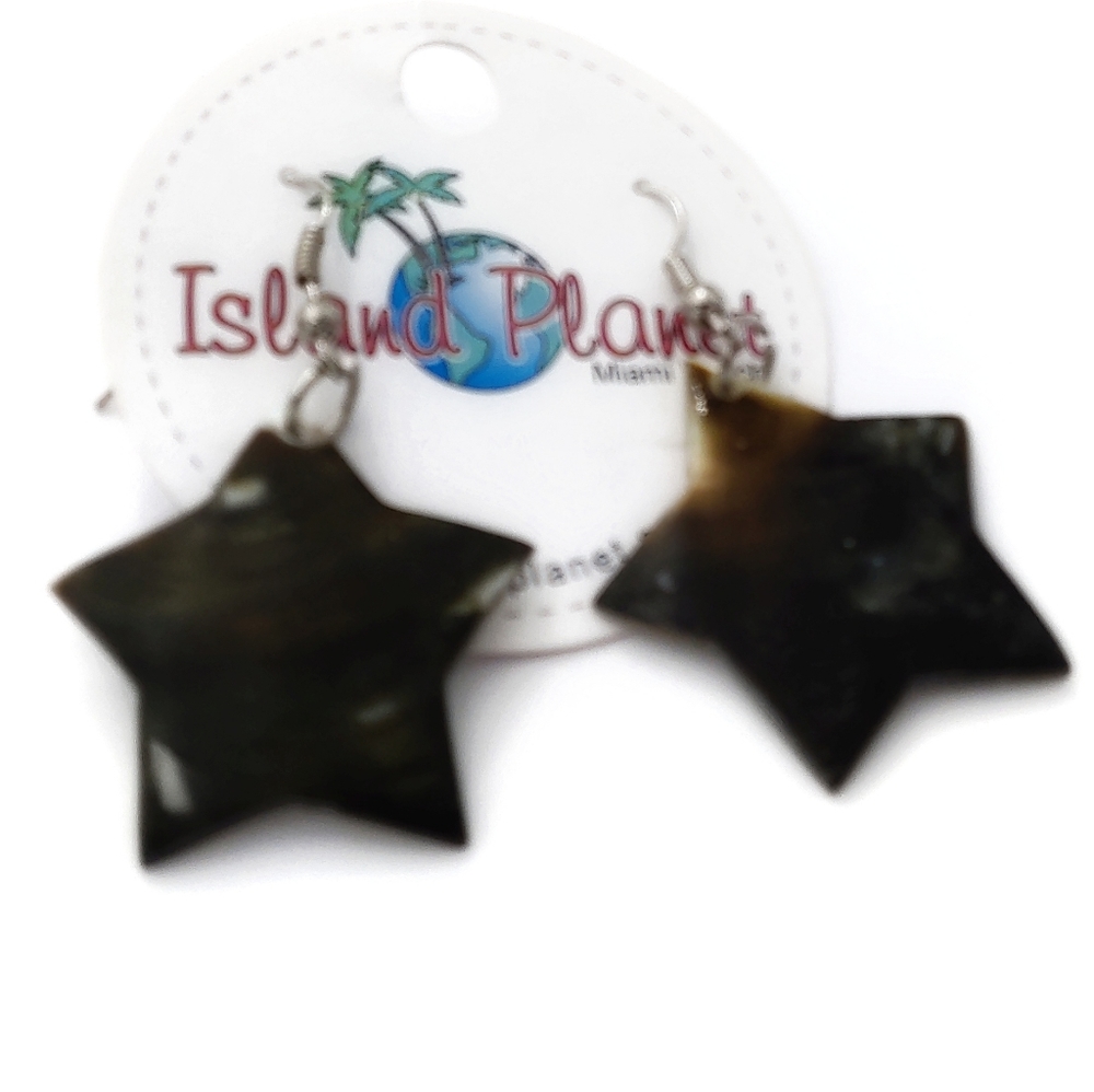 247149 NWT Island Planet Miami Beach Shell Earrings
